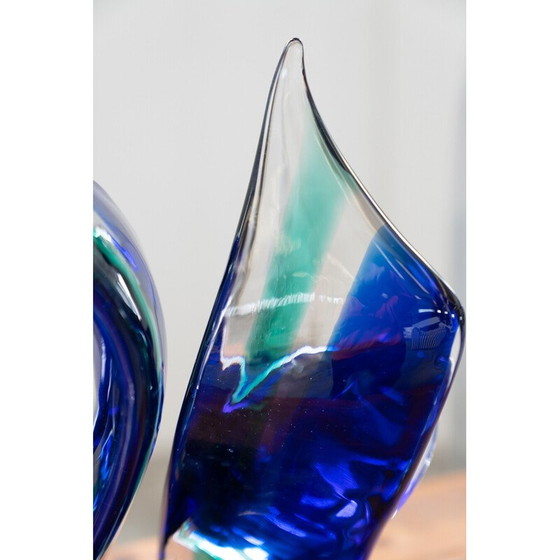 Image 1 of Vintage hellblaue Murano-Glasskulptur, Italien 1970