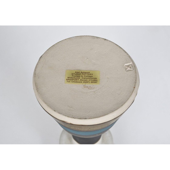 Image 1 of Vintage Steingut "Pagode Topf" Keramik von Alan Ashpool, England 1970er Jahre