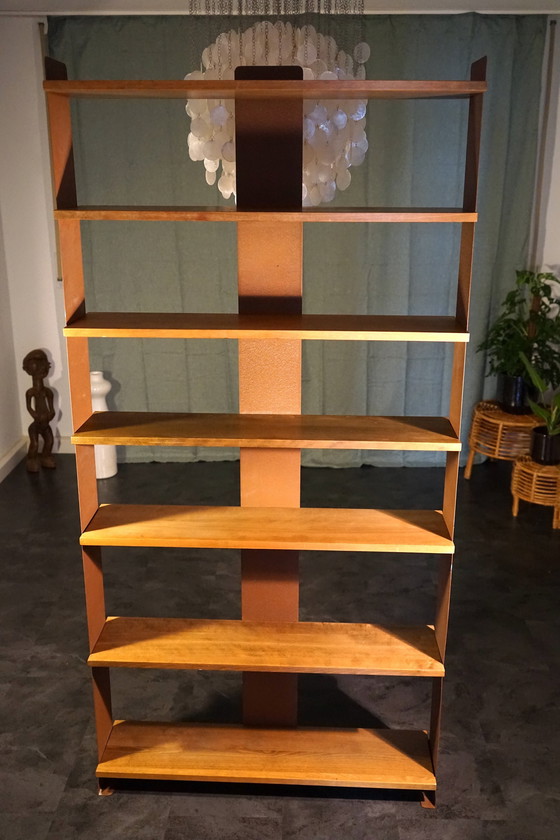 Image 1 of Vintage 2722 Nussholz Regalsystem von Wilhelm Kienzle für Embru, 1930er 