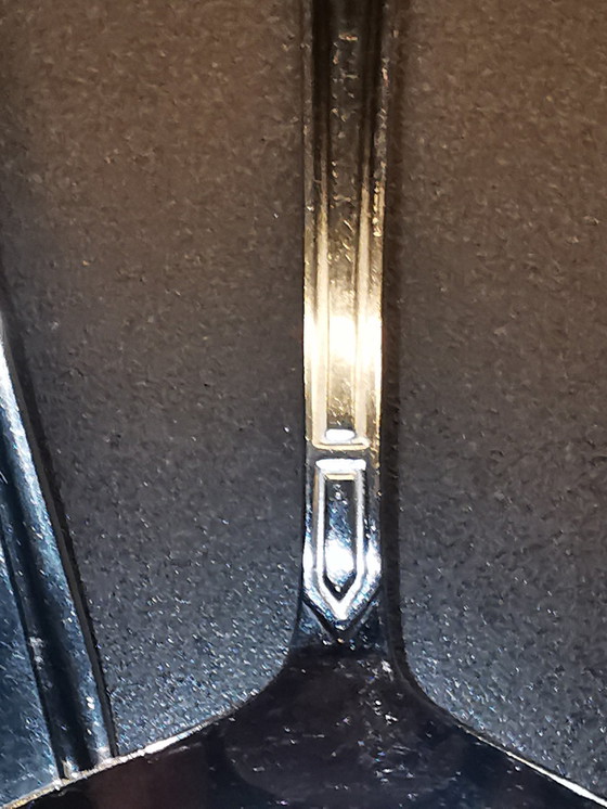 Image 1 of Besteck G. Sola. Z, / Kirchenfenster mit Sola Messerset Schwarz Bakelit. 1950s