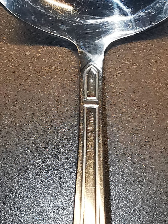 Image 1 of Besteck G. Sola. Z, / Kirchenfenster mit Sola Messerset Schwarz Bakelit. 1950s