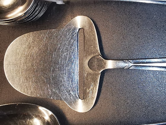 Image 1 of Besteck G. Sola. Z, / Kirchenfenster mit Sola Messerset Schwarz Bakelit. 1950s