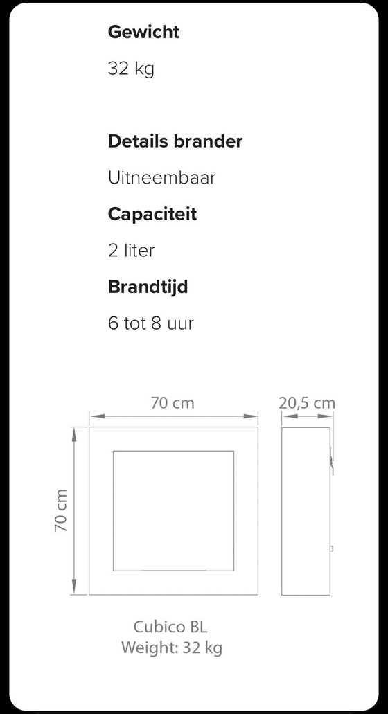Image 1 of Safretti Cubico Bl Kamin auf Bio Ethanol