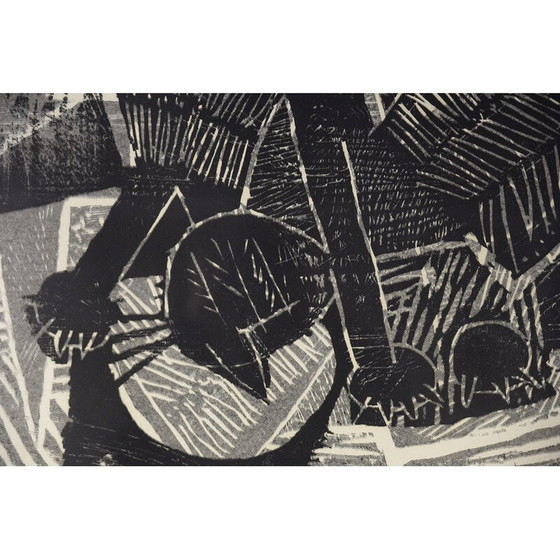 Image 1 of Moderne Vintage-Grafik von Vide Jansson und Träsnitt, 1960