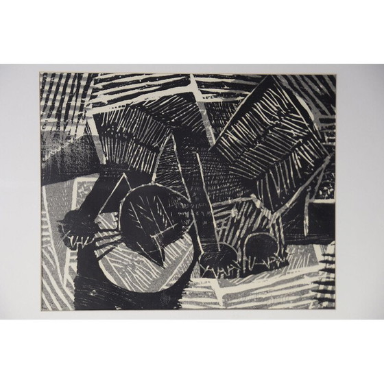 Image 1 of Moderne Vintage-Grafik von Vide Jansson und Träsnitt, 1960
