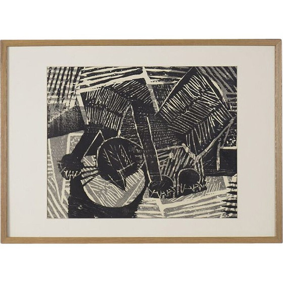 Image 1 of Moderne Vintage-Grafik von Vide Jansson und Träsnitt, 1960