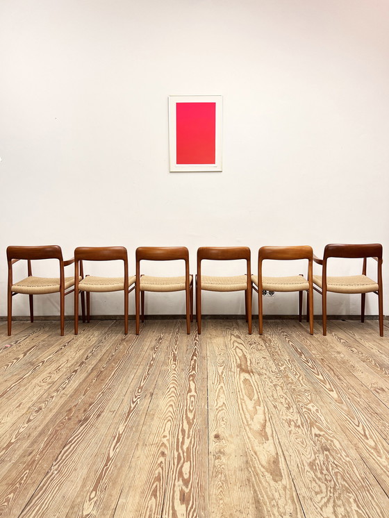 Image 1 of 6x J.L. Mollers Esszimmerstühle von Niels O. Moller