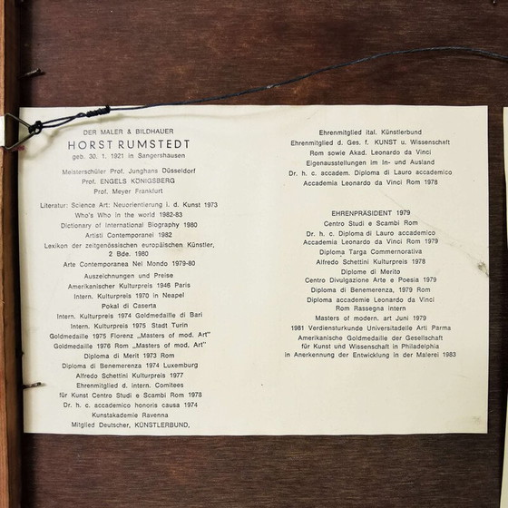 Image 1 of Vintage-Gemälde "Ikarus" in Farbe, Metall, Plastik und Holz von Horst Rumstedt, 1921er Jahre