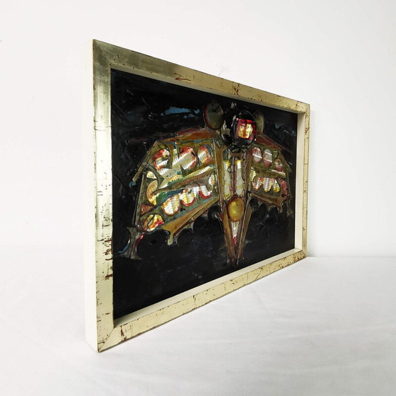 Image 1 of Vintage-Gemälde "Ikarus" in Farbe, Metall, Plastik und Holz von Horst Rumstedt, 1921er Jahre