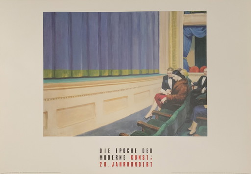 Edward Hopper: "Erste Reihe Orchester, 1951". In der Platte signiert.