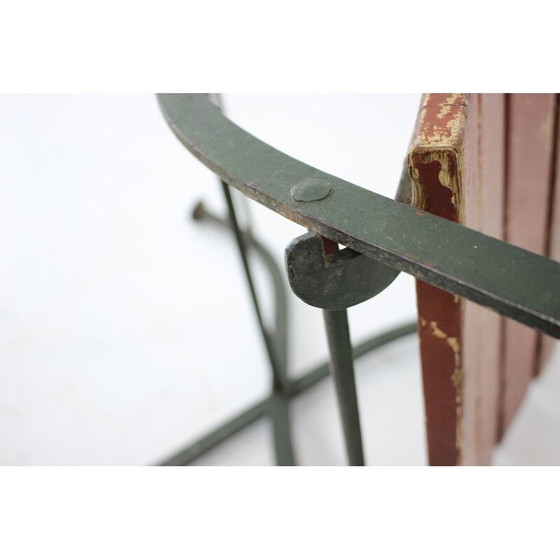 Image 1 of Satz von 4 klappbaren Gartenstühlen, Tschechoslowakei 1920er Jahre