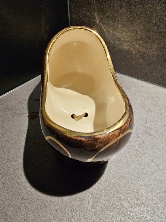 Image 1 of Hubert Bequet Set, Vase und Holzschuh