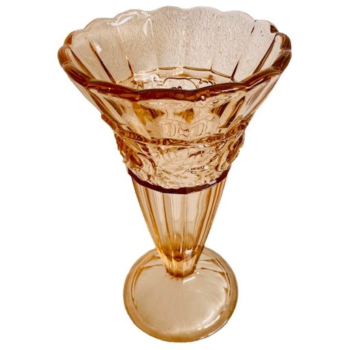 Scailmont Vase Rosalin Glas 1930er Jahre Art Deco