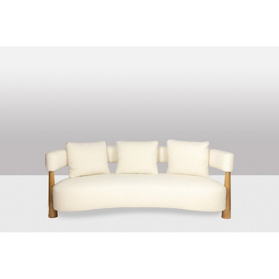 Image 1 of 3-Sitzer-Sofa "Bohne" aus blonder Buche, Italien