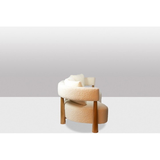 Image 1 of 3-Sitzer-Sofa "Bohne" aus blonder Buche, Italien