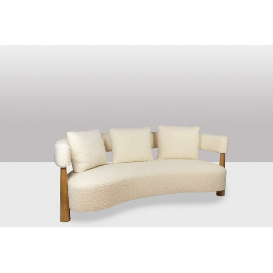 Image 1 of 3-Sitzer-Sofa "Bohne" aus blonder Buche, Italien