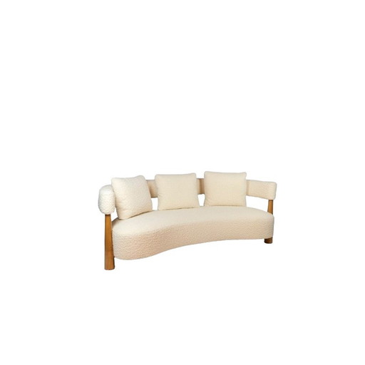 3-Sitzer-Sofa "Bohne" aus blonder Buche, Italien