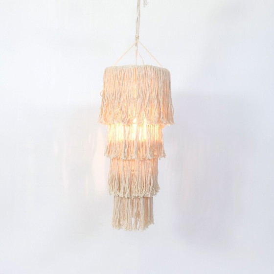 Image 1 of Vintage-Lampenschirm aus Makramee, Mexiko