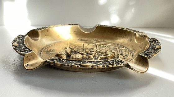 Image 1 of Vintage Massiv Messing Bühne Aschenbecher