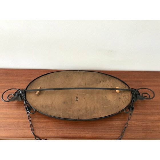 Image 1 of Vintage Art Deco Schmiedeeisen Spiegel, 1925-1930er Jahre