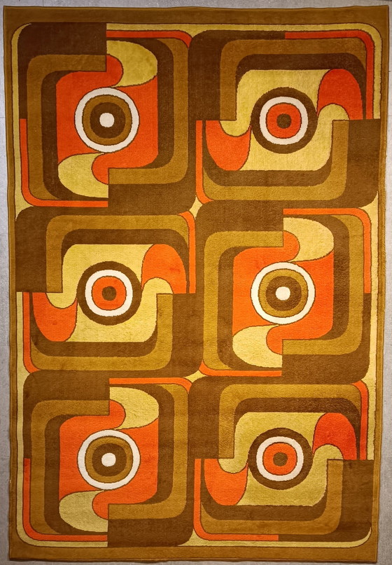 Image 1 of Vintage Space Age Teppich, Design von Latex Studio