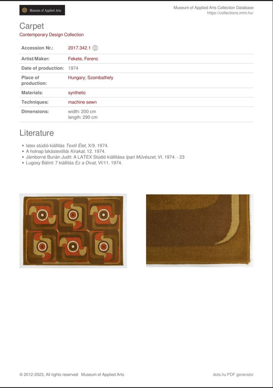 Image 1 of Vintage Space Age Teppich, Design von Latex Studio