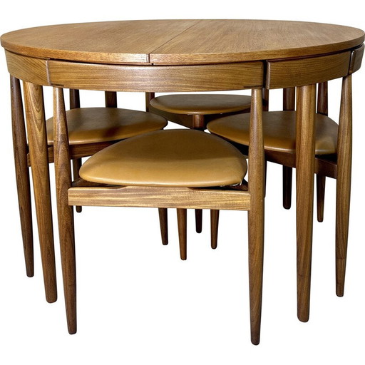 Vintage Esszimmergarnitur aus Teakholz von Hans Olsen für Frem Røjle, Dänemark 1950er Jahre