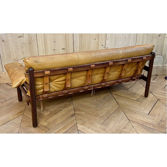 Image 1 of Vintage-Ledersofa von Jean Gillon für Woodart