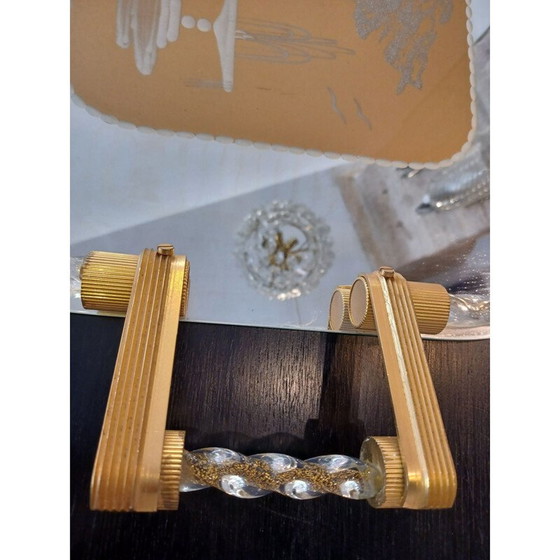 Image 1 of Vintage Serviertablett mit romantischer Szene von Barovier und Toso, Italien 1970