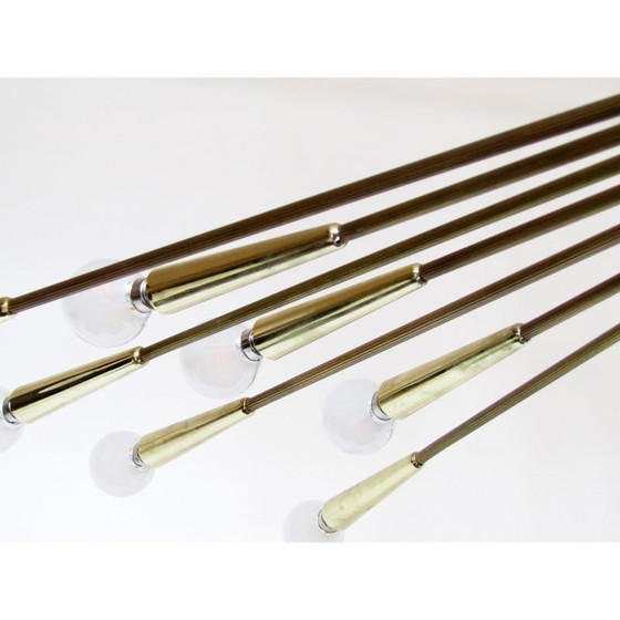 Image 1 of Vintage Sputnik-Kronleuchter von Oscar Torlasco für Lumi, Italien 1950