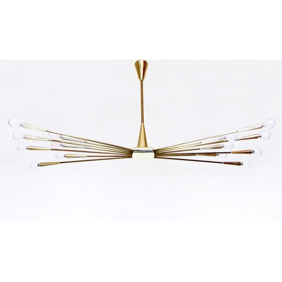 Image 1 of Vintage Sputnik-Kronleuchter von Oscar Torlasco für Lumi, Italien 1950