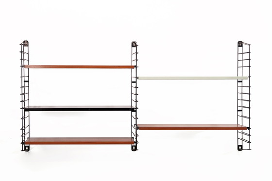 Image 1 of Wandsystem-Bücherregal aus Teakholz von Tomado Holland aus den 1960er Jahren