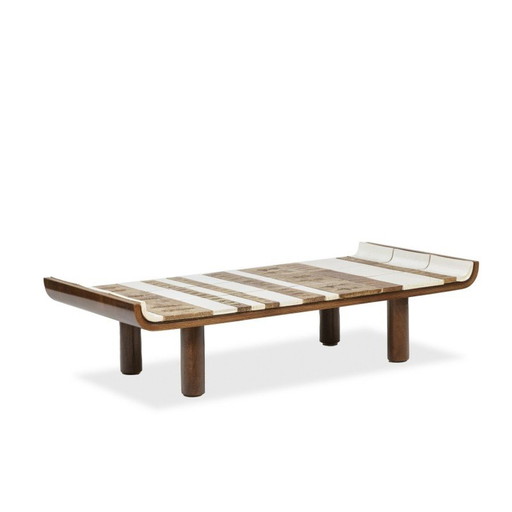 Vintage Couchtisch in Pagodenform aus Keramik von Roger Capron, Frankreich 1970