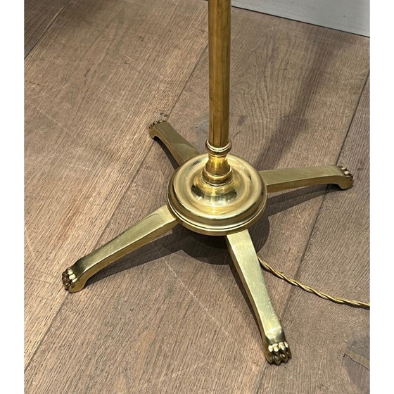 Image 1 of Vintage Leselampe aus Messing mit abnehmbarem Arm, 1940