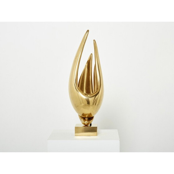 Image 1 of Vintage-Lampe aus vergoldeter Bronze von Michel Armand, 1970