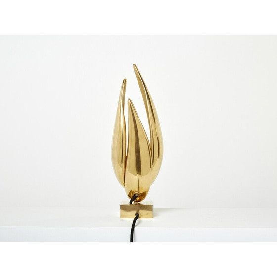 Image 1 of Vintage-Lampe aus vergoldeter Bronze von Michel Armand, 1970