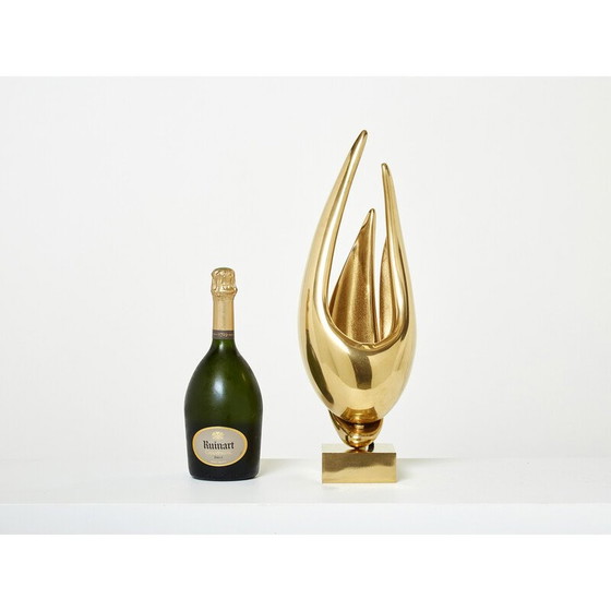 Image 1 of Vintage-Lampe aus vergoldeter Bronze von Michel Armand, 1970