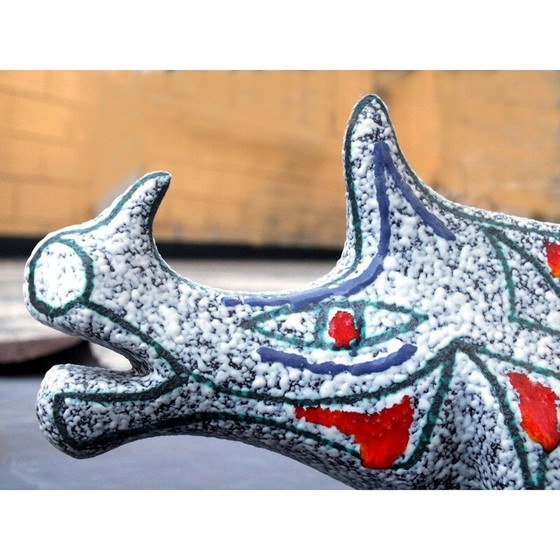 Image 1 of Nashorn aus Keramik von Roberto Rigon Vicenza, Italien 1960