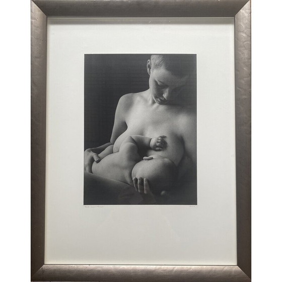 Image 1 of Alter Silberdruck "Mutter und Kind" von Fritz Monshouwer, 1986