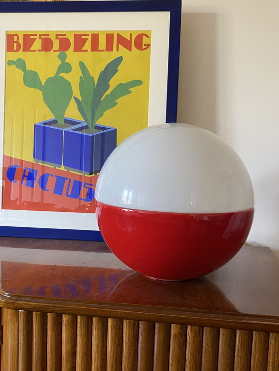 Image 1 of Space Age Keramik und Glas Tischlampe, Alvino Bagni Italien 1970S