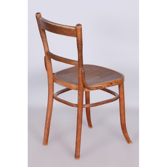 Image 1 of Vintage Art Deco Buchenstuhl von Fischel, Tschechoslowakei 1920