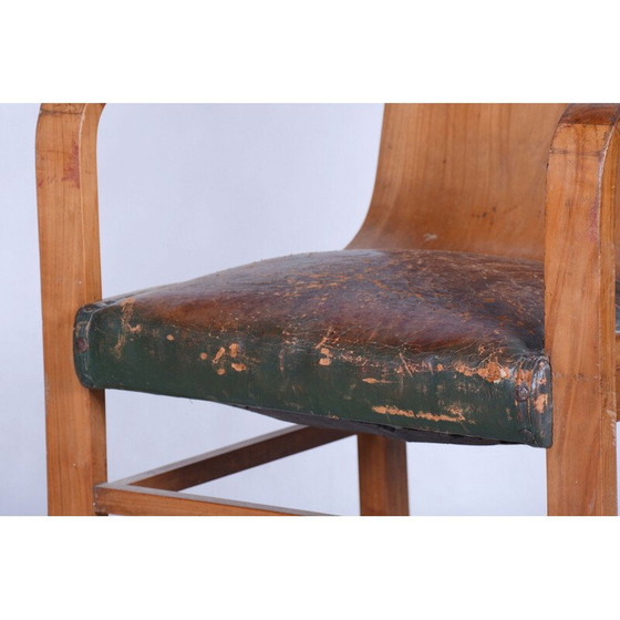 Image 1 of Kirschbaumsessel im Art déco-Stil von J. Halabala für Up Zavody, Tschechoslowakei 1930