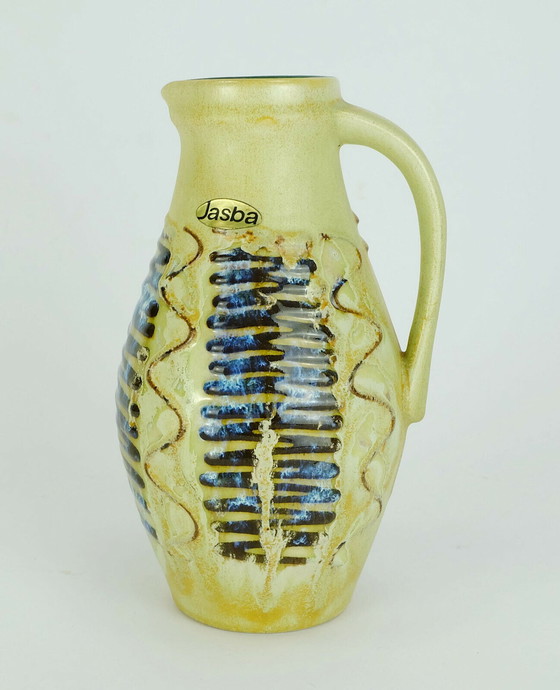 Image 1 of jasba Keramikvase Modell-Nr. 247/18 Tropfglasur Zickzackdekor