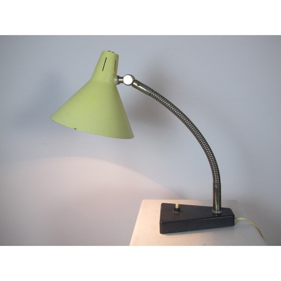 Image 1 of Gelbe Tischlampe von H.Busquet für Hala - 1950s