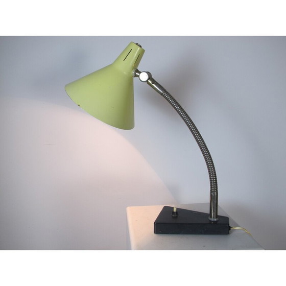 Image 1 of Gelbe Tischlampe von H.Busquet für Hala - 1950s