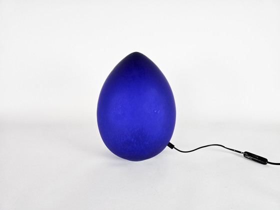 Image 1 of W.L.P. Beleuchtung - Deutschland - Eierlampe - Marmorglas - 80er Jahre