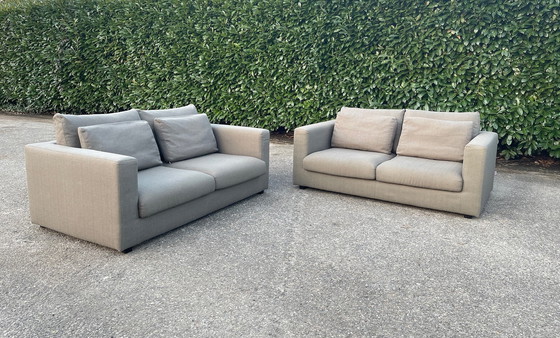 Image 1 of Taupe VIP Seats 2x 2,5-Sitzer Stoffsofa-Set