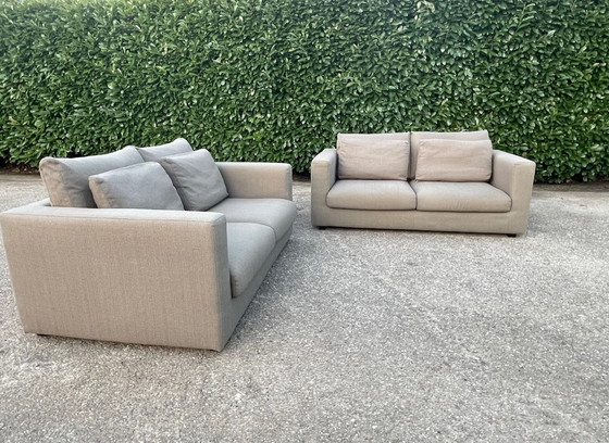 Image 1 of Taupe VIP Seats 2x 2,5-Sitzer Stoffsofa-Set