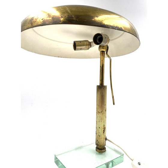 Image 1 of Alte Messing-Tischlampe von Pietro Chiesa für Fontana Arte, 1940