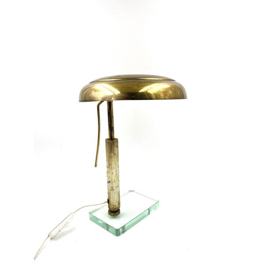 Image 1 of Alte Messing-Tischlampe von Pietro Chiesa für Fontana Arte, 1940